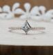 Salt And Pepper Kite Diamond 14K Solid Rose Gold Ring Engagement Gift Ring KD437