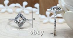 Salt And Pepper Kite Diamond 14K Solid White Gold Ring Wedding Gift Ring KD820