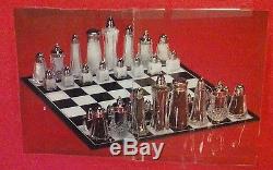 Salt And Pepper Shaker Chess Set New! Large Deluxe Set