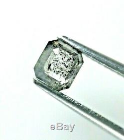Salt Pepper Diamond Natural Rustic Diamond I1 Radiant Step Cut 0.70TCW for Gift
