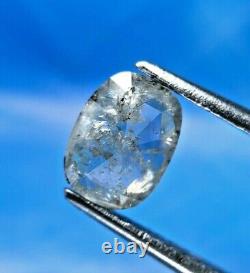 Salt Pepper Diamond Rustic Natural Diamond 0.96TCW I1 Oval Full Cut for Gift