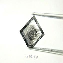 Salt Pepper Natural Diamond 1.21TCW SI1 Antique Kite Step cut for Gift