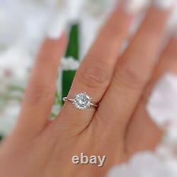 Salt & Pepper Round Diamond Classic 6-Prong Engagement Ring 1.65 cts 14kt WG