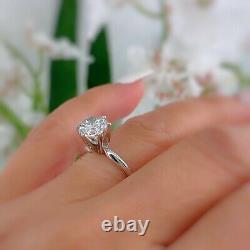 Salt & Pepper Round Diamond Classic 6-Prong Engagement Ring 1.65 cts 14kt WG