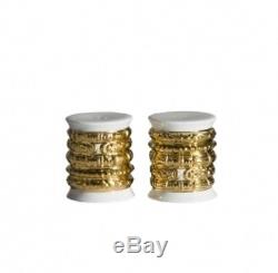 Salt & Pepper Set 24K Hand Painted Gold by Katy Briscoe Bangles Collection $380