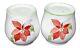 Salt & Pepper Set Poinsettia Watercolor Block Bernarda Portugal Discontinued