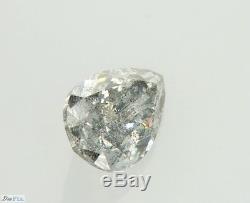 Salt and Pepper 1.00 cts Natural Loose Diamond Vintage Pear Shape Ston VIDEO