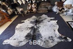 Salt and Pepper Black and White Large Cowhide Cow skin Rug (5x7) Pure Cowhides