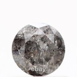 Salt and Pepper Diamond 0.60 Ct Natural Gray Round Cut Loose Diamond for Ring