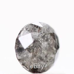 Salt and Pepper Diamond 0.60 Ct Natural Gray Round Cut Loose Diamond for Ring