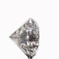 Salt and Pepper Diamond 0.60 Ct Natural Gray Round Cut Loose Diamond for Ring