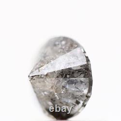 Salt and Pepper Diamond 0.60 Ct Natural Gray Round Cut Loose Diamond for Ring