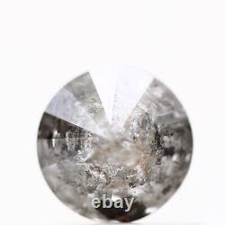 Salt and Pepper Diamond 0.60 Ct Natural Gray Round Cut Loose Diamond for Ring