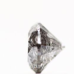 Salt and Pepper Diamond 0.60 Ct Natural Gray Round Cut Loose Diamond for Ring