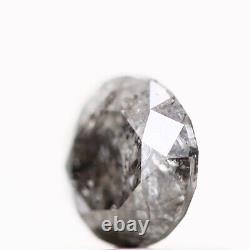 Salt and Pepper Diamond 0.60 Ct Natural Gray Round Cut Loose Diamond for Ring