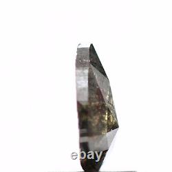 Salt and Pepper Diamond 0.67 Ct Rare Natural Gray Pear Loose Diamond for Ring