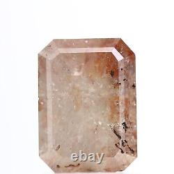 Salt and Pepper Diamond 1.04 Ct Natural Brown Color Emerald Cut Loose Diamond