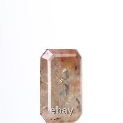 Salt and Pepper Diamond 1.04 Ct Natural Brown Color Emerald Cut Loose Diamond