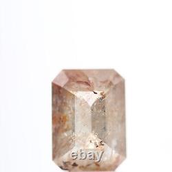 Salt and Pepper Diamond 1.04 Ct Natural Brown Color Emerald Cut Loose Diamond