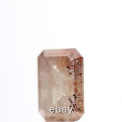 Salt and Pepper Diamond 1.04 Ct Natural Brown Color Emerald Cut Loose Diamond