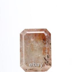 Salt and Pepper Diamond 1.04 Ct Natural Brown Color Emerald Cut Loose Diamond