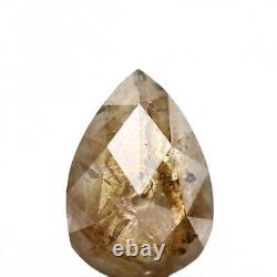 Salt and Pepper Diamond 1.06 Ct Rare Natural Brown Pear Loose Diamond for Ring