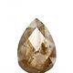 Salt and Pepper Diamond 1.06 Ct Rare Natural Brown Pear Loose Diamond for Ring