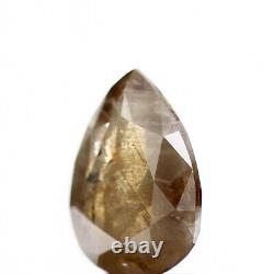 Salt and Pepper Diamond 1.06 Ct Rare Natural Brown Pear Loose Diamond for Ring