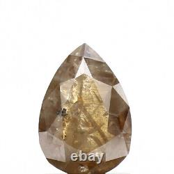 Salt and Pepper Diamond 1.06 Ct Rare Natural Brown Pear Loose Diamond for Ring