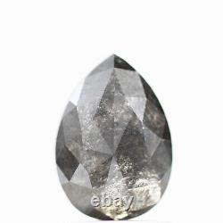 Salt and Pepper Diamond 1.14 Ct Rare Natural Gray Pear Loose Diamond for Ring