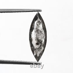 Salt and Pepper Diamond 1.68 Ct Natural Gray Marquise Loose Diamond for Ring