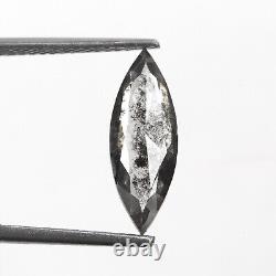 Salt and Pepper Diamond 1.68 Ct Natural Gray Marquise Loose Diamond for Ring