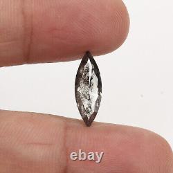 Salt and Pepper Diamond 1.68 Ct Natural Gray Marquise Loose Diamond for Ring