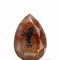 Salt and Pepper Diamond Natural Brown Pear Cut Loose Diamond for Ring 0.58 Ct