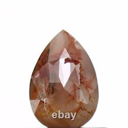 Salt and Pepper Diamond Natural Brown Pear Cut Loose Diamond for Ring 0.58 Ct