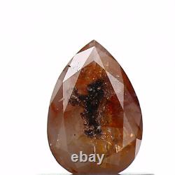 Salt and Pepper Diamond Natural Brown Pear Cut Loose Diamond for Ring 0.58 Ct