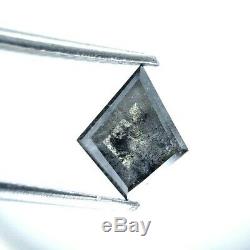 Salt and Pepper Natural Diamond Rustic Diamond 1.10TCW I1 Kite Step cut for Gift