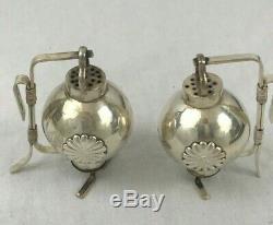 Salt and Pepper Shakers. Japanese 950 Silver. Lantern Form. Early 20th Century
