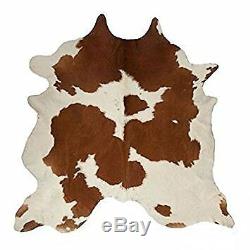 Salt and Pepper brown and White speckled Cowhide Rug 3x4 ft small Cow Skin rug