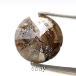 Salt and pepper diamond 1.97 ct fancy brown color round loose diamond for ring