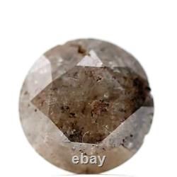 Salt and pepper diamond 1.97 ct fancy brown color round loose diamond for ring