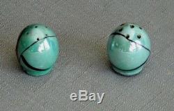 Scarce Art Deco Noritake Japan Miniature Egg Shaped Flapper Salt Pepper Shakers