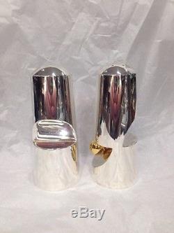 Shabi Carmel Sterling Silver Salt And Pepper Shakers Gold-accent Made In Israel