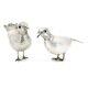 Silver Pair Of Pheasants Salt And Pepper Shakers Set 14097-3032