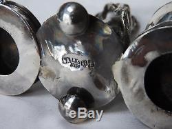 Silver russian jewish salt and pepper cellar silver 84 1873 stones