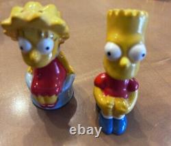 Simpsons Salt & Pepper 6pc Set Vintage Treasure Craft 1997 TV Homer Bart Marge