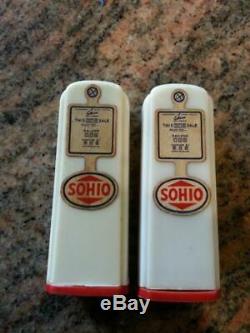Sohio Gas Pump Salt and Pepper Shakers