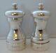 Solid Hallmarked Silver Cruet Set Salt & Pepper Grinders Mills MC Hersey