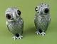 Solid Silver Owl Cruet Owls Salt & Pepper Shakers Cruet Bank Holiday Sale £150