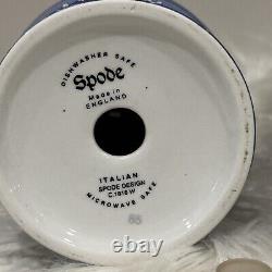 Spode Blue Italian VTG Salt & Pepper Shakers. Oversized. Made in England. C1816W